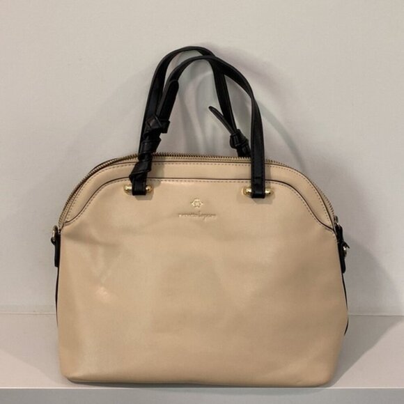 NANETTE LEPORE Taupe Full Zip DOME Tote Handbag - Picture 12 of 15